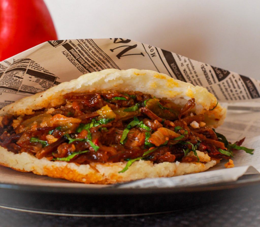 Arepa ternera