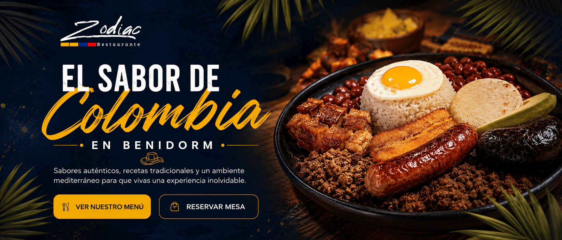 El sabor de Colombia en Benidorm, Restaurante Zodiac