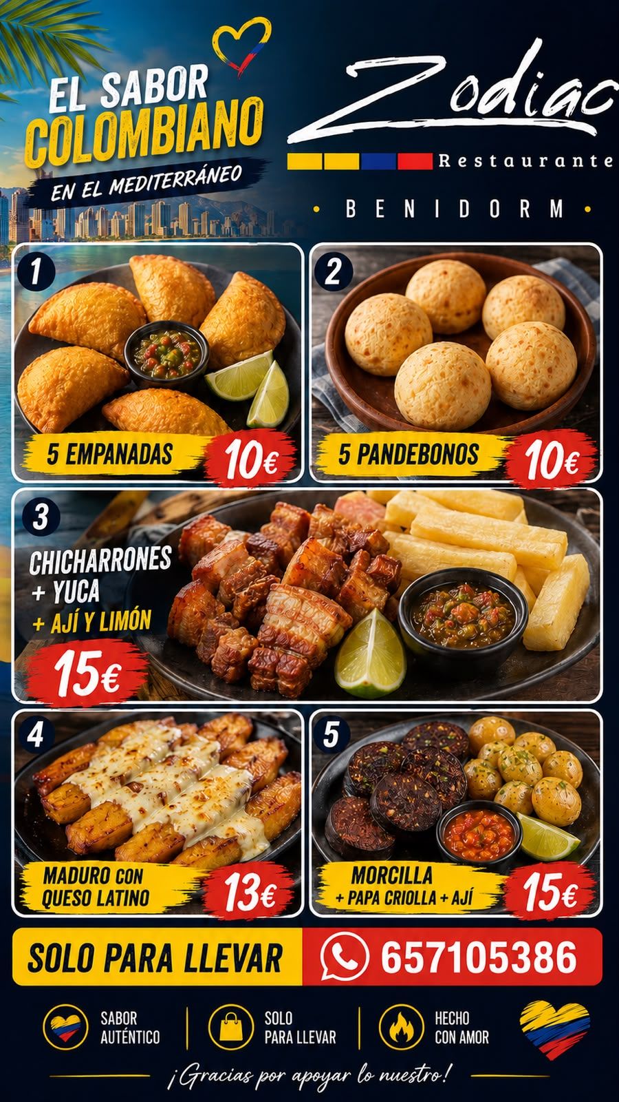 Promociones para llevar de Restaurante Zodiac